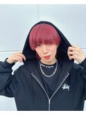 レッドピンク/ウルフヘア/ハイトーンヘア