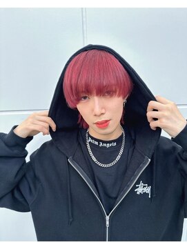 ホロ(hollo) レッドピンク/ウルフヘア/ハイトーンヘア