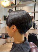 ハンサムショート+クセ緩和ストレート髪質改善トリートメント