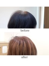 極力抑えたグレイカラー・白髪カバーができます。