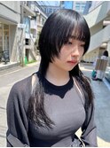 ★ウルフレイヤーボブクラゲカットアッシュブラック★