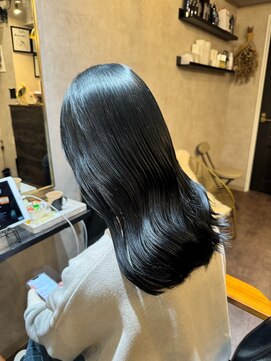 ルモ(Lumo) 【KATSUYA】ブルーブラック×ブリーチなし×セミロング