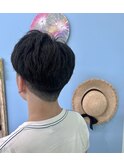 刈り上げアップバング