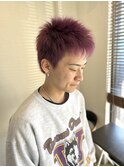 短髪×カシスピンク！