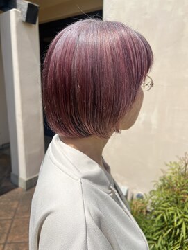 スリー(THREE) イメチェン/ホワイトブロンド/外ハネボブ/美髪/蟹江/近鉄蟹江駅