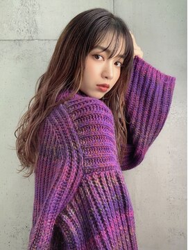 ルモア(RUMOR) Rumor×暗髪ハイライトグラデーションカラー・ルビーグレージュ