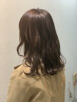 オルクドゥ(Orque deux)&nbsp;大人可愛い艶カラーくすみ栗色ベージュミディアムレイヤーカット