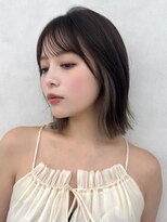 アッシュ 茗荷谷店(Ash)&nbsp;インナーカラー顔周りレイヤーボブココアブラウン大人ボブ