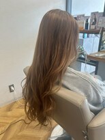 ヘア ルーナ バイ アプリーレ(hair lune by Aprire) ゆるふわウェーブ巻きロングヘア×透明感シルクベージュ艶カラー