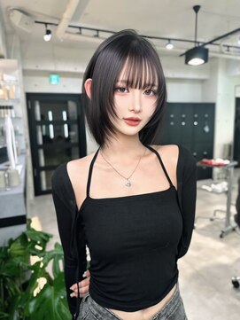 シェノン 表参道(CHAINON) 表参道/着物ヘア/ダークアッシュ/ミディアムレイヤーカット/渋谷