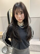 アース コアフュールボーテ 柏崎店(EARTH coiffure beaute) ナチュラルベージュ_ヨシンモリ_顔周りレイヤー_レイヤーカット