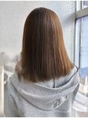 大人30代40代白髪ぼかし赤味なしのナチュラルブラウンカラー