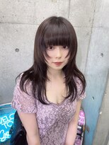 シックス バイ インク 渋谷(SIX by INK.)&nbsp;ダークブルー/デジタルパーマ/ワンホンレイヤー[渋谷]