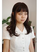 シアン(cyan)&nbsp;【志免・粕屋】眉上バングも大人可愛いレイヤーセミロング