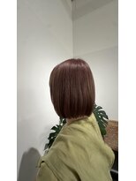 サラジュ 川西店(SARAJU) 透明感ピンクベージュ×ボブ