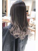 アッシュグレージュグラデーションカラー　　　