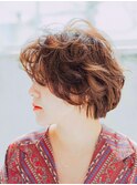 くせ毛風★斜めバング★無造作カール