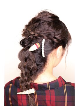 デイジー インデックスヘア 大島店(DAISY index hair) ”DAISY大島店” ヘアセット 結婚式ヘア 編み込みルーズアレンジ