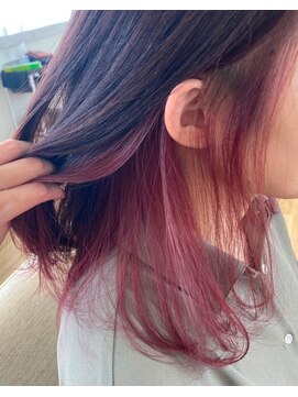 ヒルズヘッドスパサロン(hill's head spa salon) 【hill's】杉山 インナーカラー＊カシスピンク