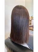 縮毛矯正×ナチュラルカラー×ストレート×艶髪×ブラウン