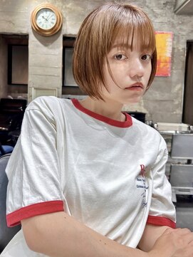 ミンクス渋谷スマートサロン(MINX shibuya smart salon) ショート 姫カット ダークアッシュ 魅力倍増カール シアーカラー