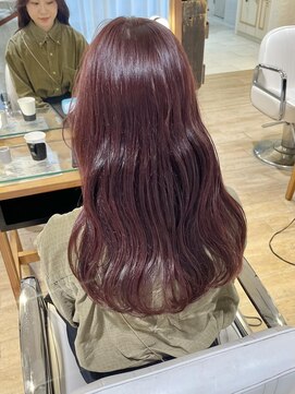 ネオリーブ チロル 横浜西口店(Neolive CiroL.) ピンクブラウン 暖色　ブリーチ無しダブルカラー