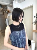 ミニボブ ボブヘア 切りっぱなし 博多