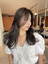 細めグレージュハイライト