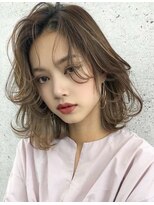 イキ 表参道(iki omotesando) デザインカラー/レイヤーカット/ウェットヘア/オリーブベージュ