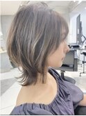ネオウルフ×ペールベージュボブウルフ　ウルフカット