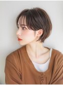ナチュラルショートミニウルフチェリーブラウン20代30代40代50代