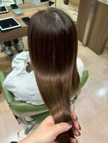 アウラ(AURA)&nbsp;盛岡駅オリーブベージュカラーブリーチなしダブルカラーレイヤー