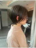 『オリーブブラウン×骨格補正ショート』