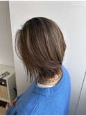 海外風ナチュラルハイライト×レイヤーカット