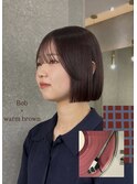 丸みショートボブ/レイヤー/20代30代40代50代/顔周りカット