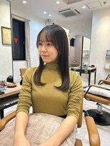 ザ シーワークス ときわ台店(THE Cworks)&nbsp;顔まわりカット/ロングヘア/アースカラー/オリーブページュ