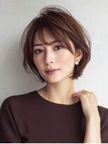 Heart's美人設計と白髪ぼかし専門店 青山表参道店 脱白髪染め/ショートヘア【ハーツ】&nbsp;白髪ぼかし脱白髪染め似合わせショートボブ40代50代60代