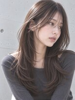 シエル 天神橋店(CIEL)&nbsp;レイヤーウルフ／韓国風レイヤー／ミルクティーベージュ／小顔