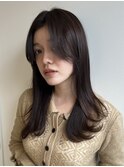 (韓国風/くびれヘア/縮毛矯正/前髪/サイドバング/小顔)