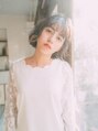 ロッソ ヘアアンドスパ 草加店(Rosso Hair&SPA) 切りっぱなしなボブのゆるふわスタイルです!/髪質改善/メンズ