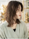 抜け感ハイライトセンターパートウェットヘアa志木20代30代40代