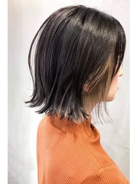 ラマヘアー(RAMA hair) 外ハネボブ／インナーカラー