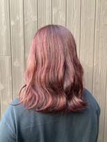 ナップヘアー NAP hair ピンクレッドカラー