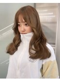ブリーチなしミルクティーベージュ×レイヤーカット