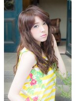 ステージ(STAGE)&nbsp;大人かわいい/レイヤーロング/グレーベージュ/前髪パーマ/幡ヶ谷