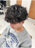 マッシュパーマ/ウルフ/アッシュブラック/カルマパーマ/下北沢