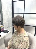 白髪ぼかし/白髪改善カラー/ショート/透明感カラー/脱白髪染め