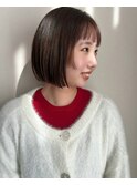ボブ×顔まわりレイヤー