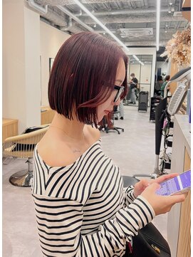 ロンドプロフィール 浦和(Lond profil) イメチェン　ボブ　外ハネボブ　美髪　ホワイトブロンド　韓国