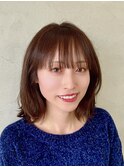レイヤーカット髪質改善ミルクティーベージュハイライト